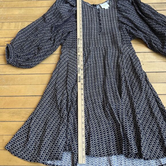 Maeve Anthropologie Navy White Nilaya Flare Pockets Balloon Sleeve Tunic Dress S - Picture 12 of 16